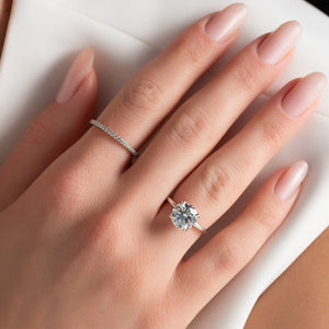 The Alison Set With A 3 Carat Round Lab Diamond