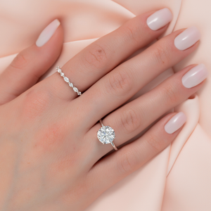 The Alison Set With A 3 Carat Round Lab Diamond