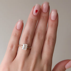 The Alison Set With A 3 Carat Radiant Lab Diamond