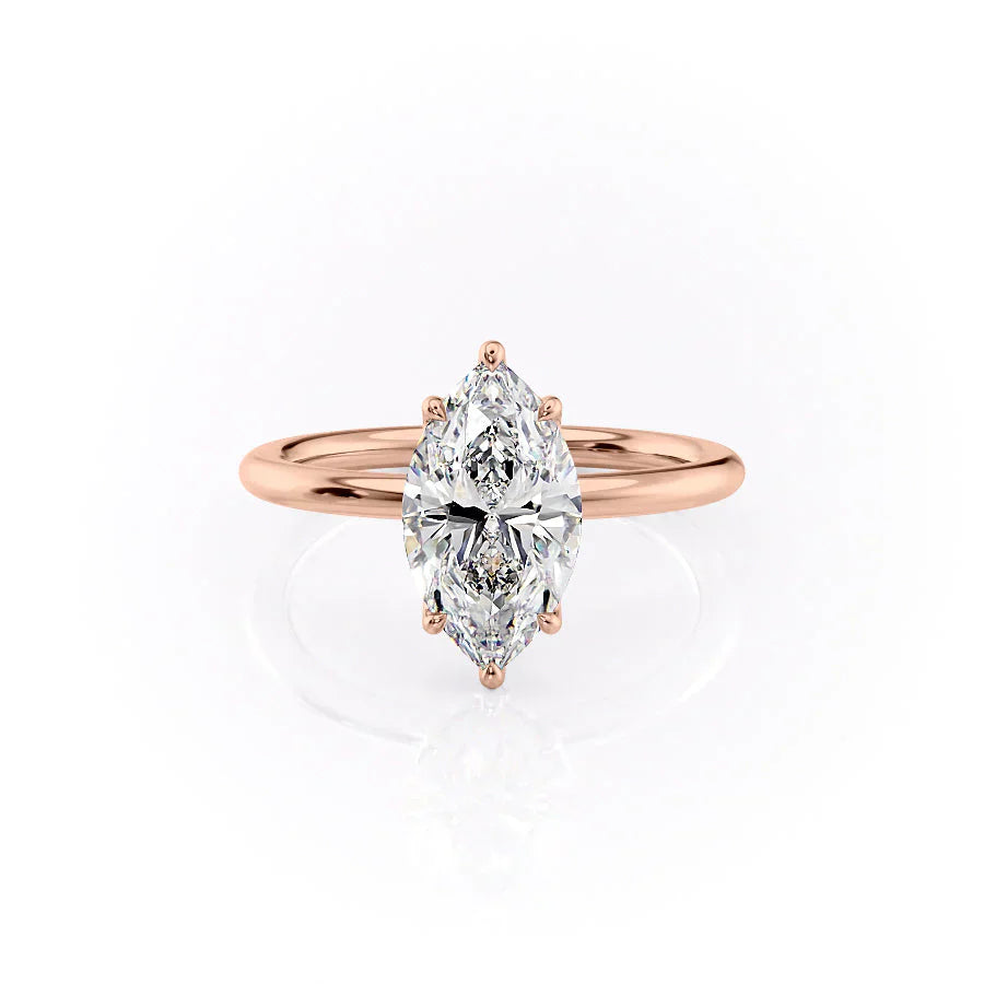 The Alison Set With A 4.5 Carat Marquise Moissanite