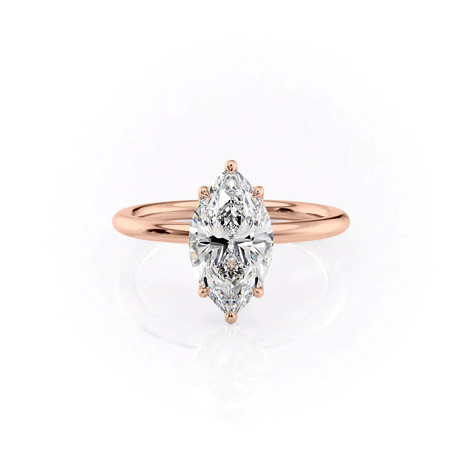 The Alison Set With A 3 Carat Marquise Lab Diamond