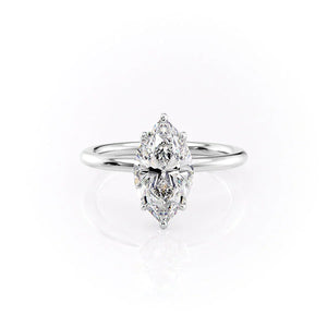 The Alison Set With A 3.5 Carat Marquise Moissanite