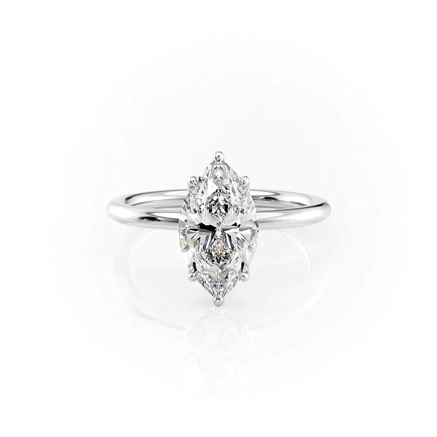The Alison Set With A 2.5 Carat Marquise Lab Diamond