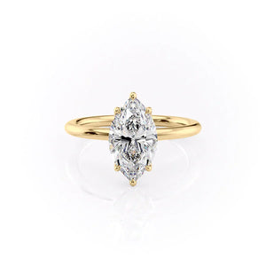 The Alison Set With A 2.5 Carat Marquise Moissanite