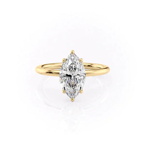 The Alison Set With A 3 Carat Marquise Lab Diamond