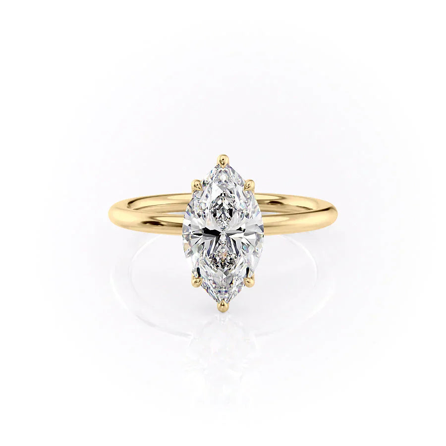 The Alison Set With A 4.5 Carat Marquise Moissanite