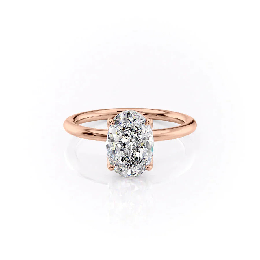 The Alison Set With A 3.5 Carat Oval Moissanite