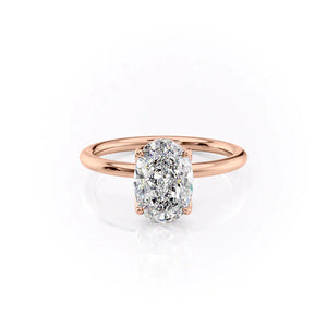 The Alison Set With A 2.5 Carat Oval Moissanite
