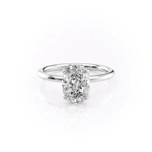 The Alison Set With A 1.5 Carat Oval Lab Diamond