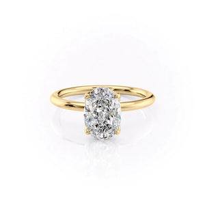 The Alison Set With A 3.5 Carat Oval Moissanite