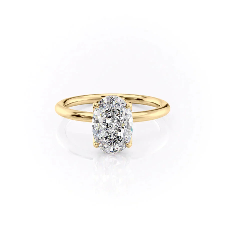 The Alison Set With A 1.5 Carat Oval Lab Diamond