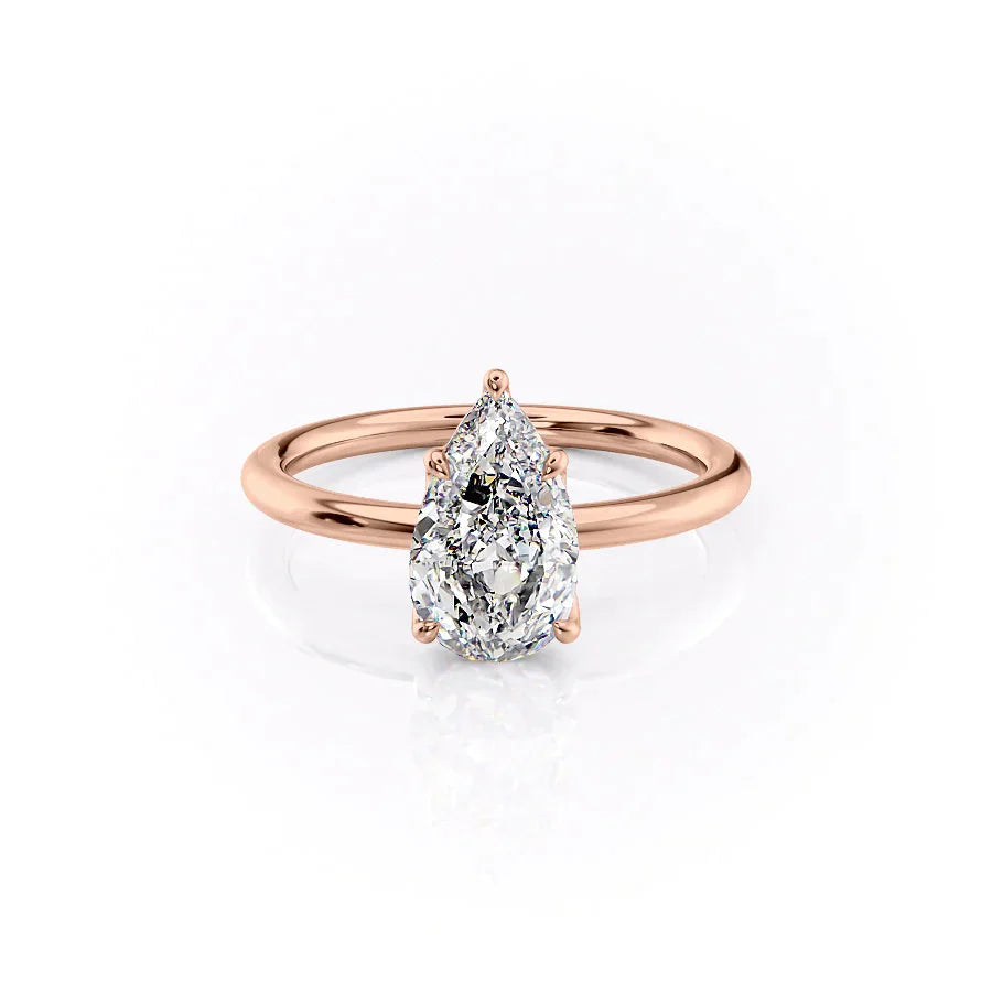 The Alison Set With A 2.5 Carat Pear Moissanite