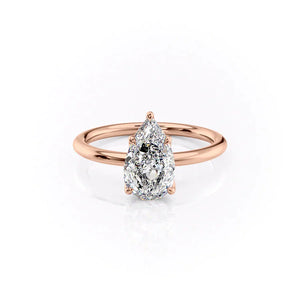 The Alison Set With A 1.5 Carat Pear Moissanite