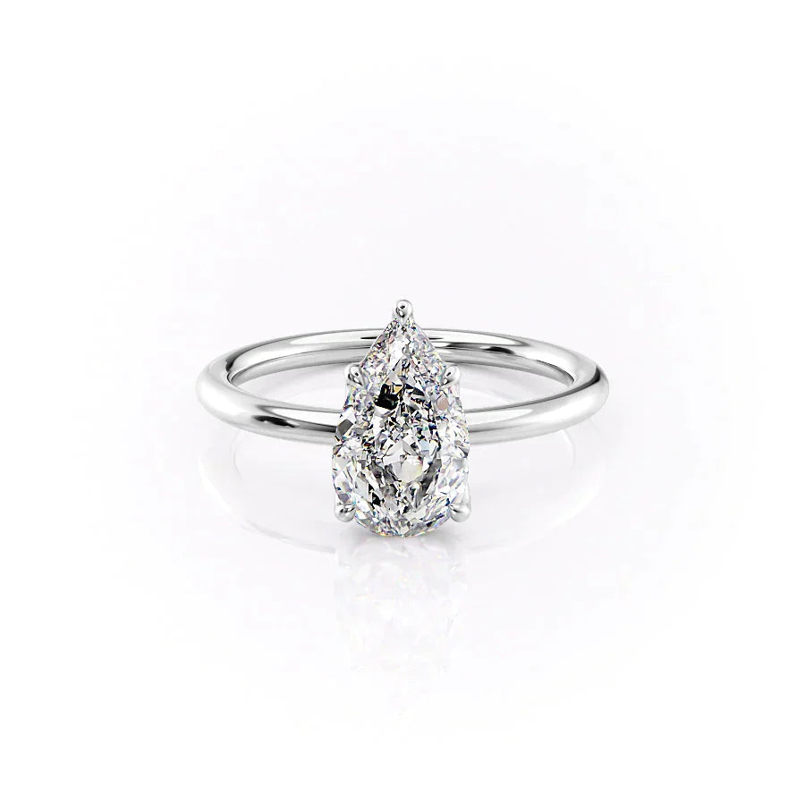 The Alison Set With A 1.5 Carat Pear Moissanite