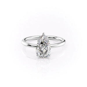 The Alison Set With A 2.5 Carat Pear Lab Diamond