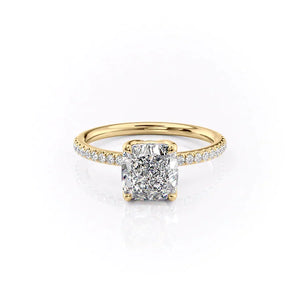 The Pave Alison Set With A Cushion Moissanite