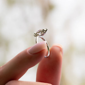 The Pave Alison Set With A 3 Carat Marquise Lab Diamond