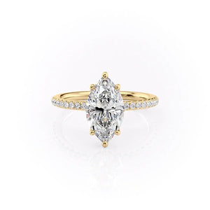 The Pave Alison Set With A Marquise Moissanite