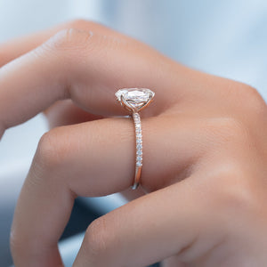 The Pave Alison Set With A 2 Carat Oval Lab Diamond