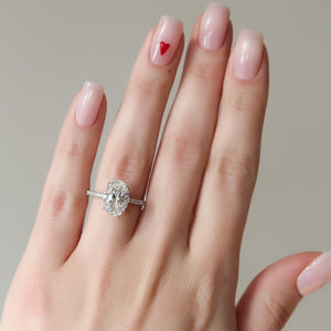 The Pave Alison Set With A 3 Carat Oval Lab Diamond