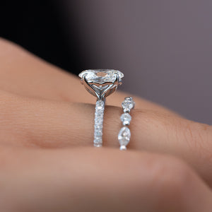 The Pave Alison Set With A 3 Carat Oval Lab Diamond