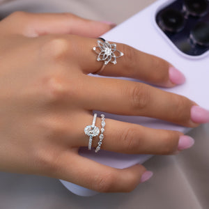 The Pave Alison Set With A 3 Carat Oval Lab Diamond