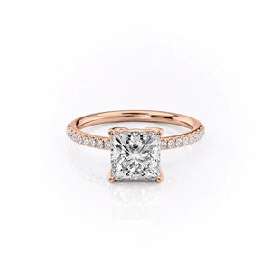 The Pave Alison Set With A Princess Moissanite