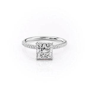 The Pave Alison Set With A Princess Moissanite