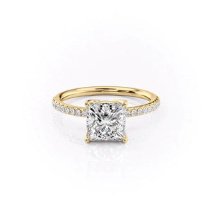 The Pave Alison Set With A Princess Moissanite