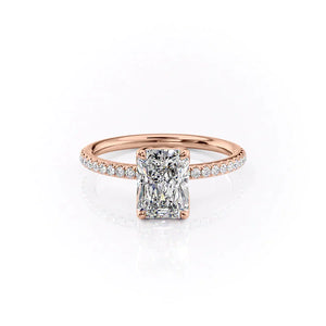 The Pave Alison Set With A 4.5 Carat Radiant Moissanite