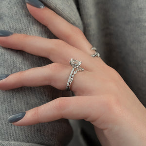 The Pave Alison Set With A 2 Carat Radiant Lab Diamond