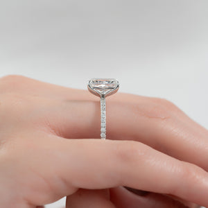 The Pave Alison Set With A 2 Carat Radiant Lab Diamond