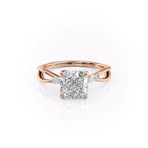 The Kelsey Set With A Cushion Moissanite