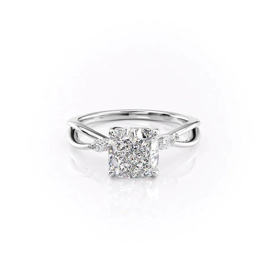 The Kelsey Set With A Cushion Moissanite
