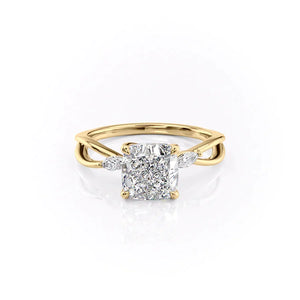 The Kelsey Set With A Cushion Moissanite