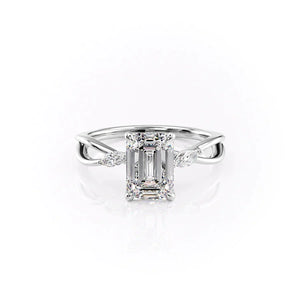 The Kelsey Set With A Emerald Moissanite