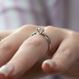 The Kelsey Set With A 2 Carat Round Lab Diamond