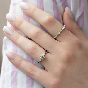 The Kelsey Set With A 2 Carat Round Lab Diamond