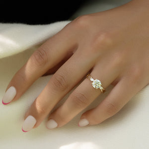 The Kelsey Set With A 2 Carat Round Lab Diamond
