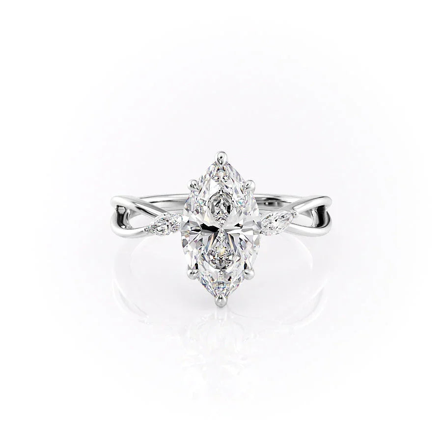 The Kelsey Set With A Marquise Moissanite