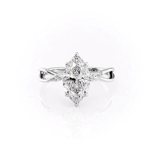 The Kelsey Set With A 3 Carat Marquise Lab Diamond