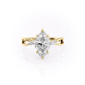 The Kelsey Set With A 1 Carat Marquise Lab Diamond