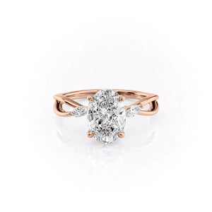 The Kelsey Set With A Oval Moissanite