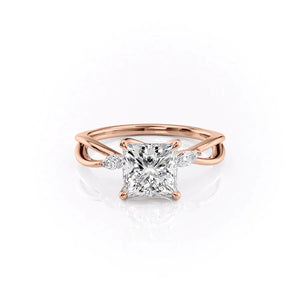 The Kelsey Set With A Princess Moissanite