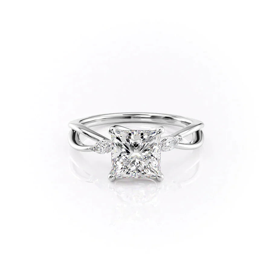 The Kelsey Set With A Princess Moissanite