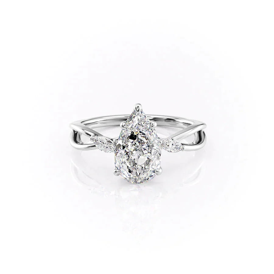 The Kelsey Set With A Pear Moissanite