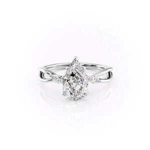 The Kelsey Set With A 2.5 Carat Pear Lab Diamond