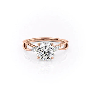 The Kelsey Set With A Round Moissanite