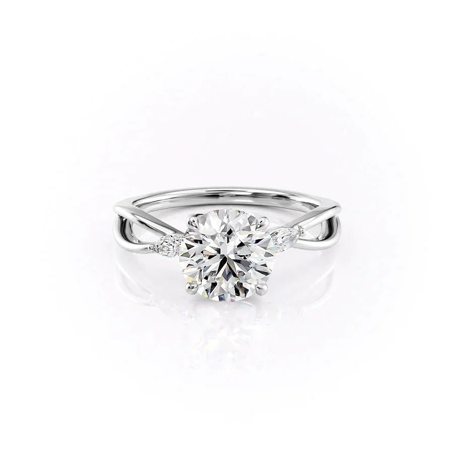 The Kelsey Set With A Round Moissanite