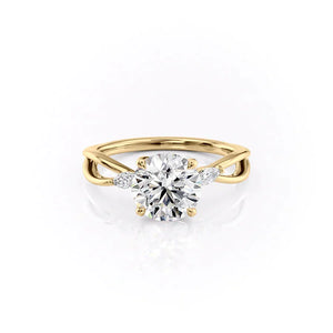The Kelsey Set With A Round Moissanite